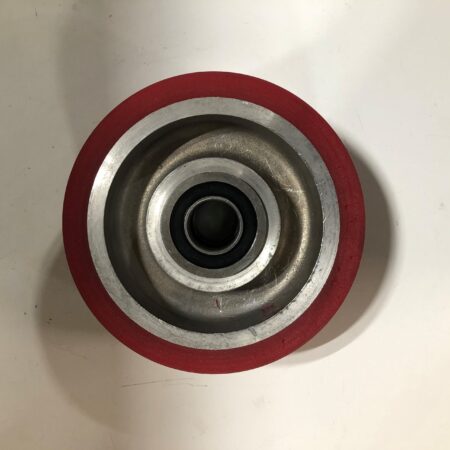 WHEEL 6 X 2-1/2 X 1"BRG., RED POLY