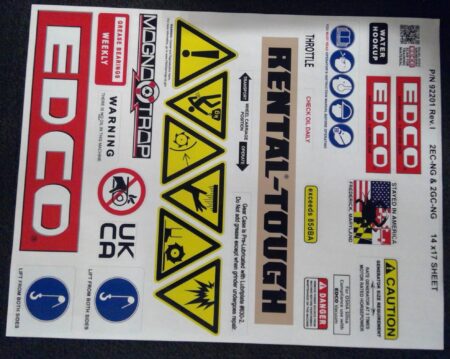 DECAL SHEET, 2EC 2GC 2EC-NG 2GC-NG