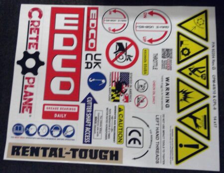 DECAL SHEET, CPM-4/8/10 & CPL-8