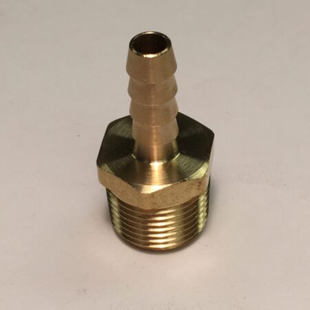 BARB, 1/4HOSE X 3/8MPT (BRASS)