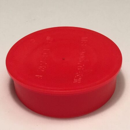 CAP/PLUG 2" RED PLASTIC, FLANGED