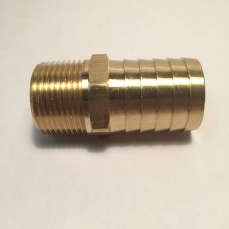 BARB, 1"HOSE X 3/4MPT (BRASS)
