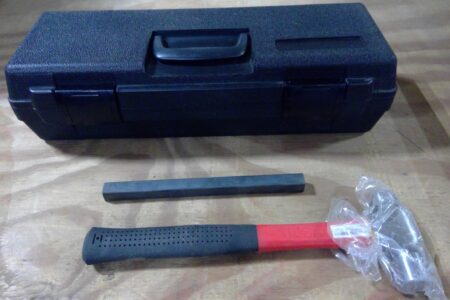 TOOL BOX W/ HAMMER & PUNCH, BLACK